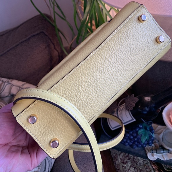 Authentic COACH pebbled leather 2 compartments turnlock pocket satchel/Crosby - Picture 10 of 15